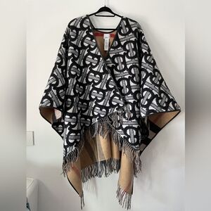 Burberry Reversible TB Monogram Poncho Cape